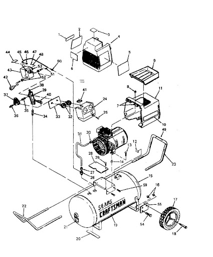 craftsman air compressor parts diagram